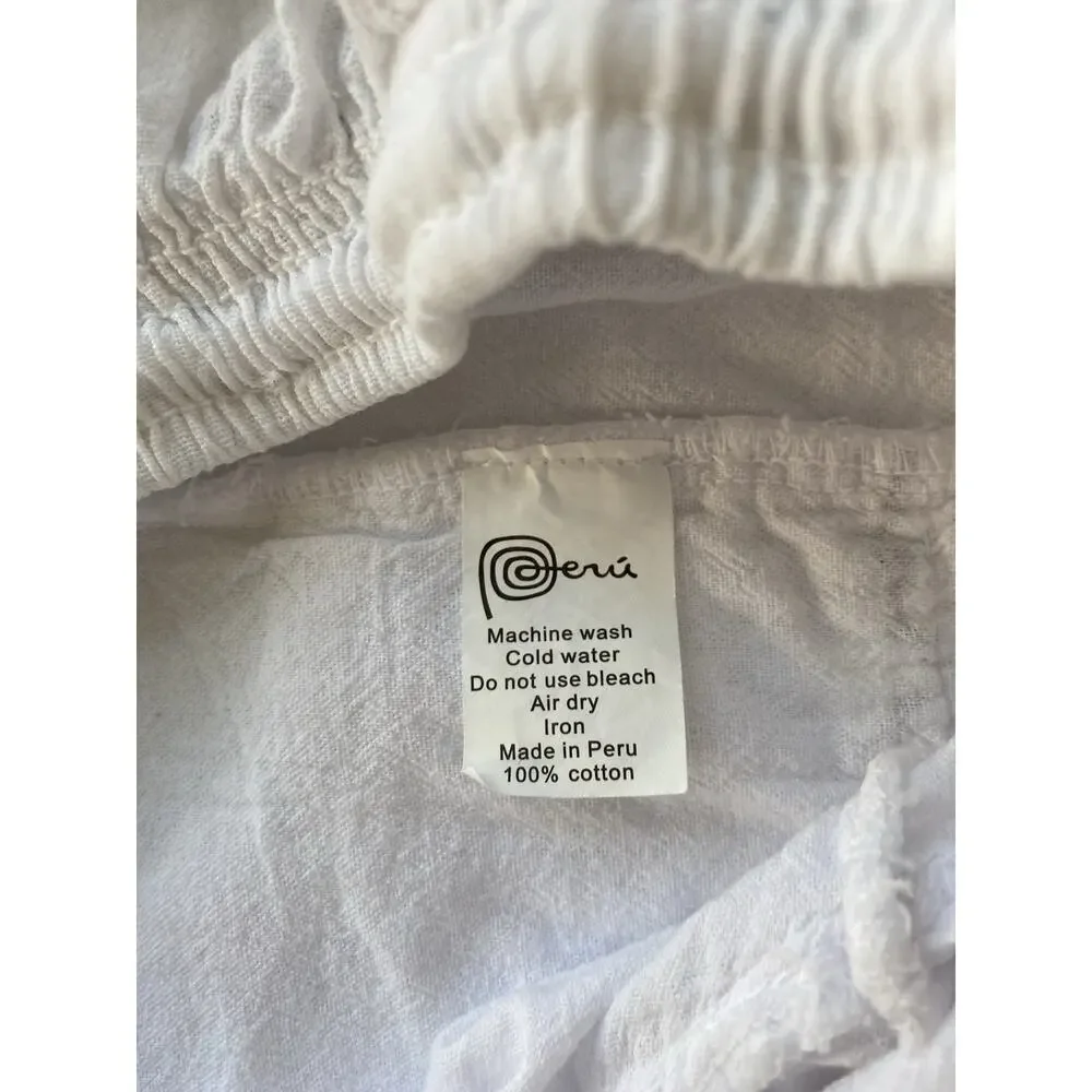 Cotton Natural The Brand Cancun Shorts White Size S Beach Casual Vacation